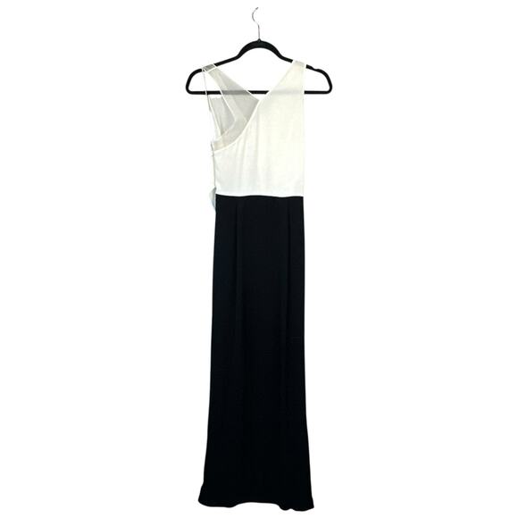 3.1 PHILLIP LIM Silk Chiffon-trimmed Crepe Gown Black Tie White Size 0 Formal - Picture 3 of 9